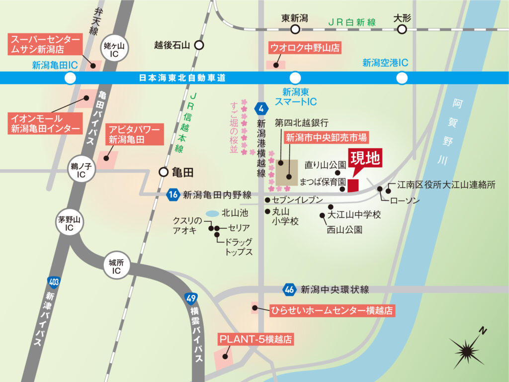 サンクレーク直り山MAP